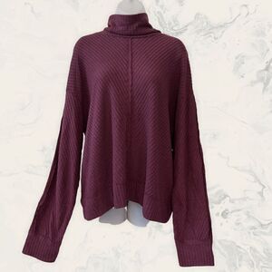 H by Bordeaux Turtleneck Pullover Sweater - Size XL - Burgundy